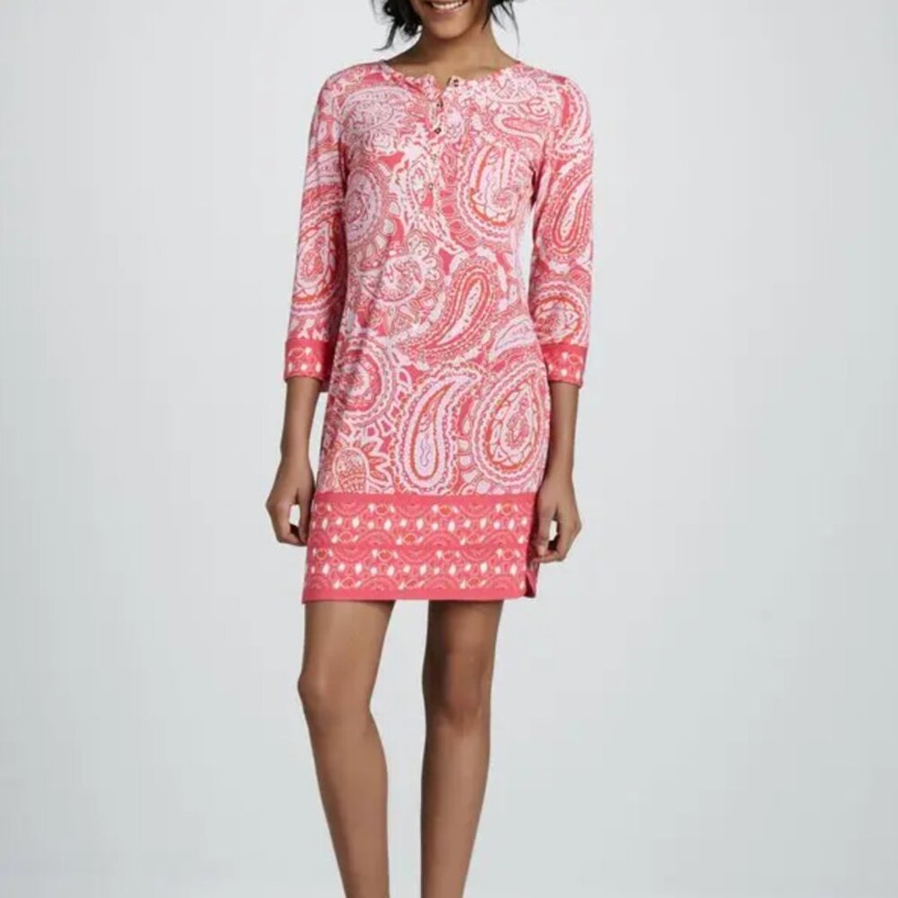Ali Ro Pink Paisley Mini Dress